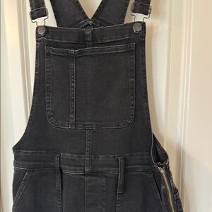 Madewell skinny lunar wash Black Denim Overalls
